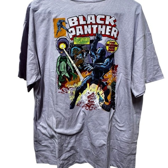 Marvel Red and Gray Short Sleeve Black Panther Tee Shirt - Picture 2 of 4